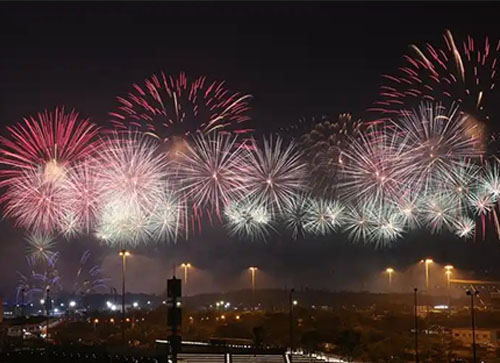 七台河焰火晚会